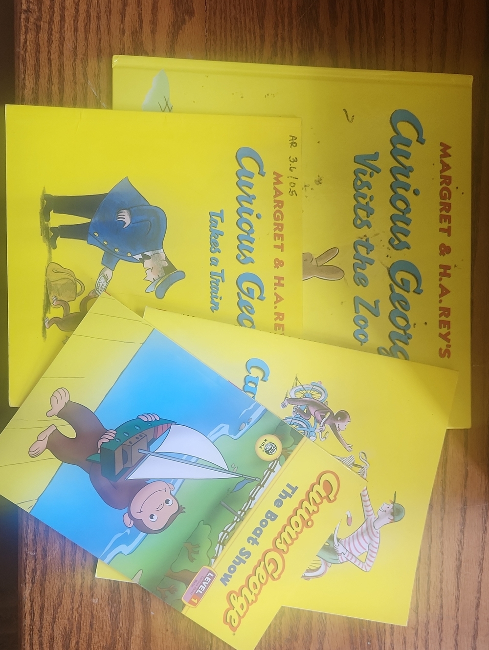Curious George Yellow Kids Book Set Of 4 Classic Tales